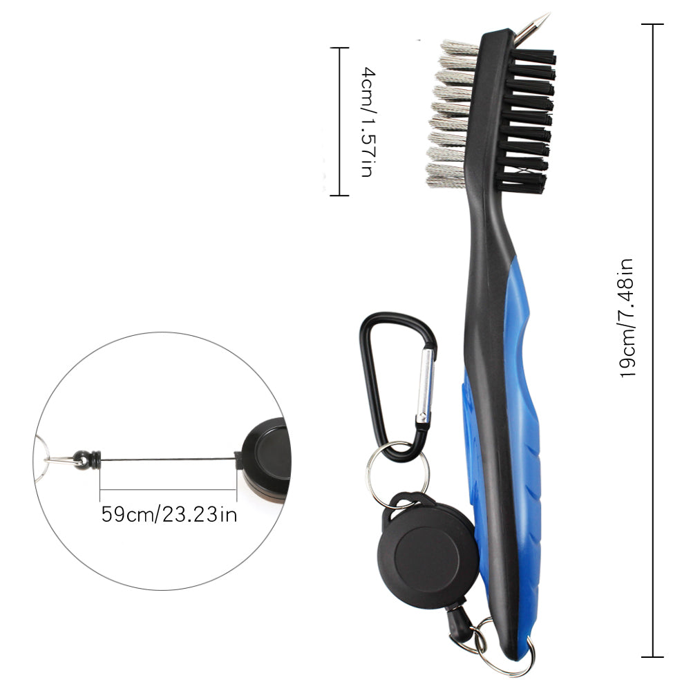 Golf Brush Tool Kit With Club Groove Cleaner