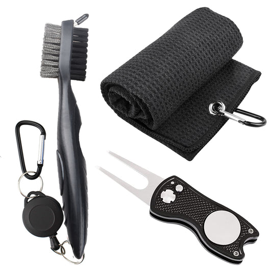 Golf Brush Tool Kit With Club Groove Cleaner